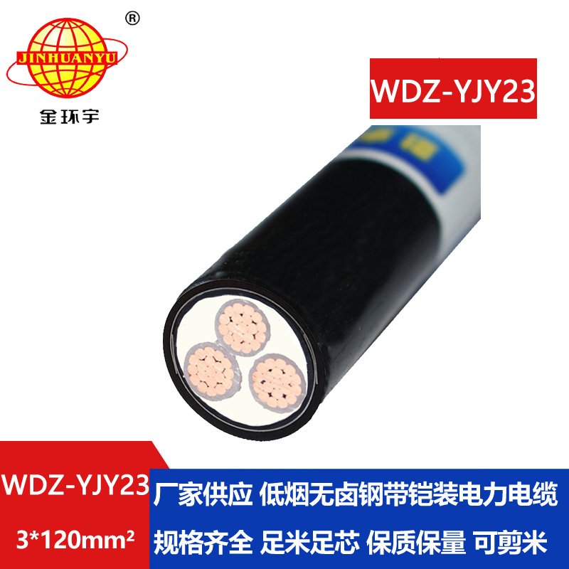 金環(huán)宇 WDZ-YJY23-3x120平方 低煙無(wú)鹵電纜 三芯鎧裝