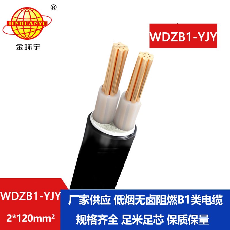 金環(huán)宇電線電纜 WDZB1-YJY2x120平方 電力電纜 無鹵低煙阻燃B1類電纜