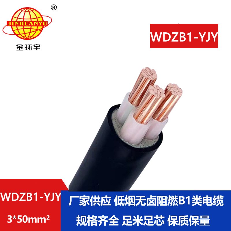 金環(huán)宇電線電纜 交聯(lián)電力電纜廠WDZB1-YJY 3x50低煙無鹵阻燃B1級電纜